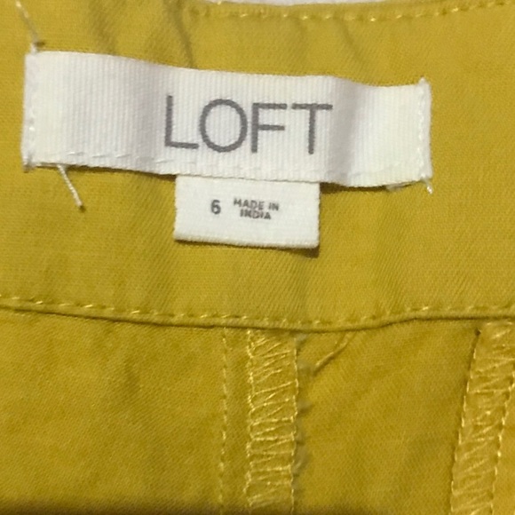 LOFT Bright Yellow Casual Shorts - Picture 2 of 6